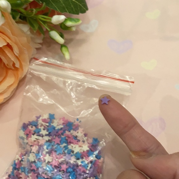 5 mm stardust slices polymer clay sprinkles. - Picture 2 of 2